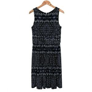 Taylor Abstract Ikat Fit & Flare Dress Size 8